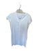 Majestic Filatures Size 2/M Ivory Cotton Short Sleeve Raw Hem V Neck Dress Ivory / 2/M