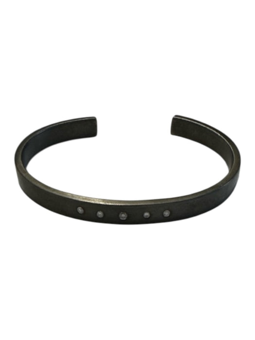 wTr When Tides Rise Gunmetal Sterling Silver Diamonds Cuff Bracelet Gunmetal