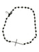 wTr When Tides Rise Green & Gunmetal Pearls Sterling Diamonds Cross Necklace Green & Gunmetal
