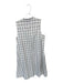 Madewell Size XS White & Gray Cotton Sleeveless Grid Dress White & Gray / XS