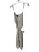 Size M Oatmeal Linen Sleeveless Belted Maxi Dress Oatmeal / M