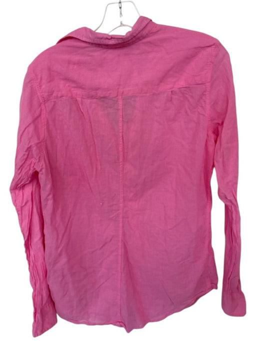 Frank & Eileen Size L Pink Cotton Long Sleeve Button Down Top Pink / L