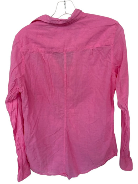 Frank & Eileen Size L Pink Cotton Long Sleeve Button Down Top Pink / L