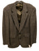 H Stockton Tan & Black Houndstooth 2 Button Men's Blazer Tan & Black / Est L