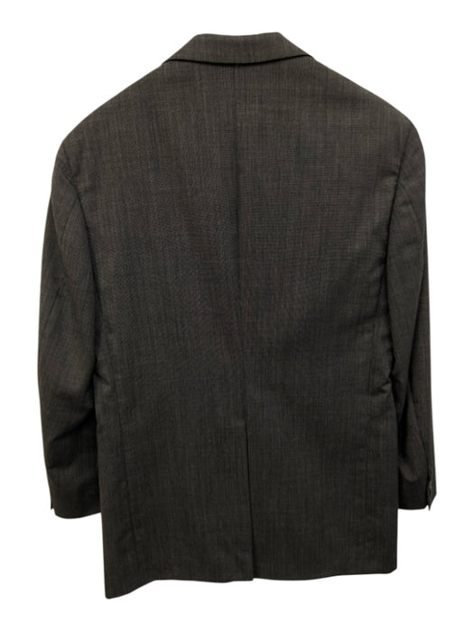 H Stockton Dark Gray Solid 2 Button Men's Suit Dark Gray / Est L