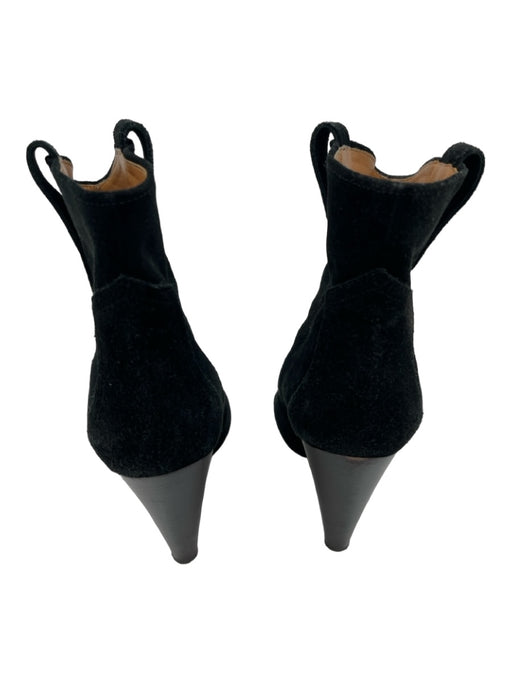 Isabel Marant Etoile Shoe Size 38 Black Suede Conical Heel Stacked Heel Booties Black / 38