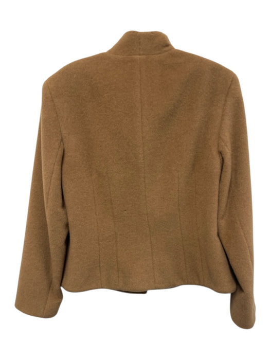 Lafayette 148 Size 8 Brown Camel Hair 3 Button Notch Collar Jacket Brown / 8