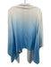 J. McLaughlin Light blue & white Cotton Knit Ombre Cape Wrap scarf Light blue & white / One Size