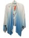 J. McLaughlin Light blue & white Cotton Knit Ombre Cape Wrap scarf Light blue & white / One Size