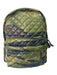 Oliver Thomas Green Nylon Puffed Quilted Camo Top Zip Bag Green / M