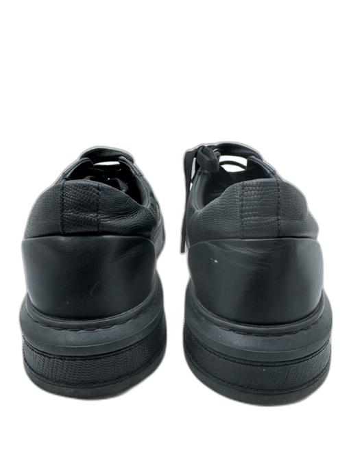 Bally Shoe Size 11 Black Leather Embossed Sneaker Men's Shoes Black / 11