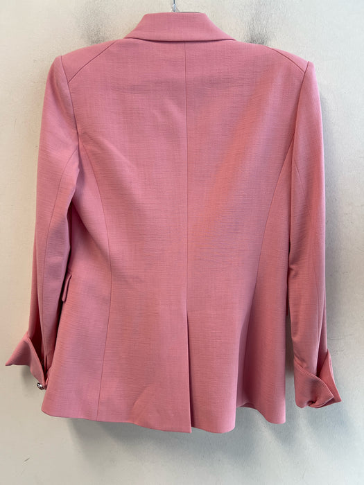 Veronica Beard Size 6 Pale Pink Viscose Blend Double Breast Pockets Blazer