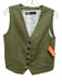 Zara Size S Olive Green Linen & Viscose Sleeveless Buttons Faux Pockets Vest Olive Green / S