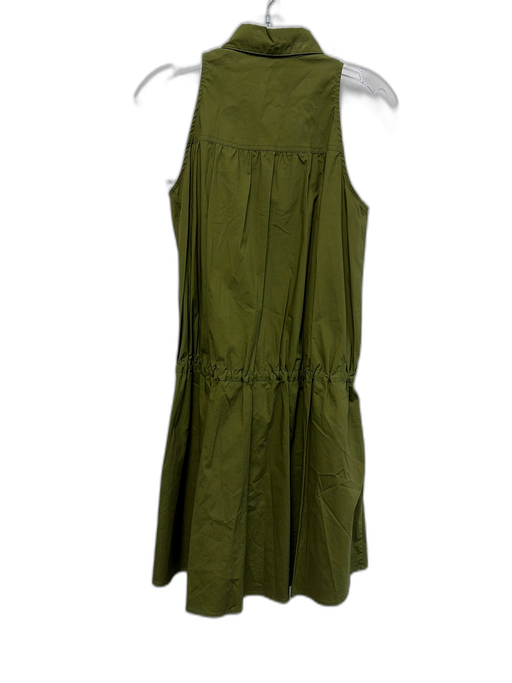 Derek Lam 10 Crosby Size 6 Hunter Green Cotton Silk Sleeveless Above Knee Dress Hunter Green / 6