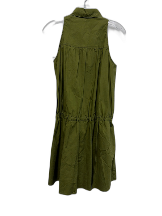 Derek Lam 10 Crosby Size 6 Hunter Green Cotton Silk Sleeveless Above Knee Dress Hunter Green / 6