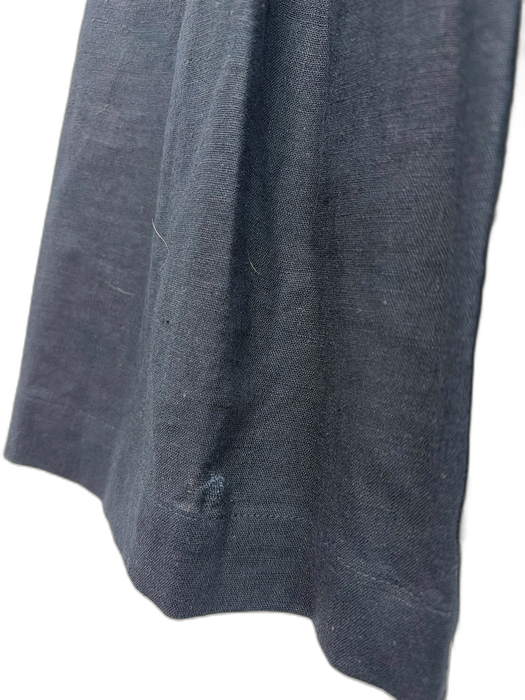 Veronica Beard Size 4 Navy Linen Strapless Princess Seams Drop Waist Midi Dress Navy / 4