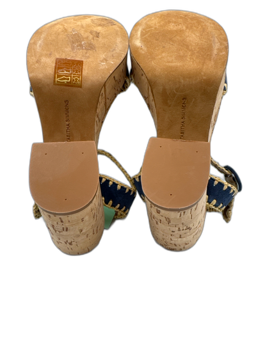 Tabitha Simmons Shoe Size 38 Sable Suede Cork Base Platform Ankle Buckle Sandals Sable / 38