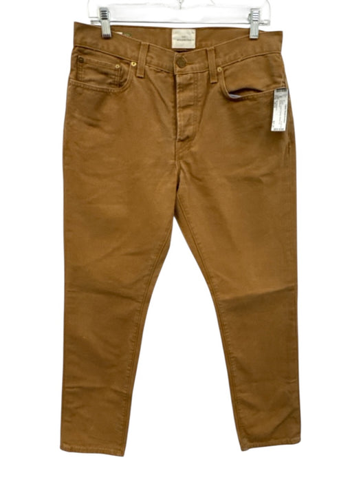 Sid Mashburn Size 34/32 Brown Cotton Canvas Straight Leg Pants Brown / 34/32