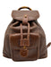 Gucci Brown Leather Mini Bamboo Backpack Bag Brown