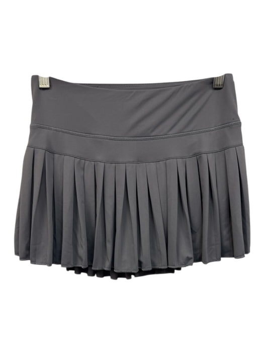 Goldhinge Size M Gray Polyester & Elastane Pleated Mini Athletic Skirt Gray / M