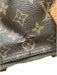 Louis Vuitton Brown Coated Canvas Monogram Leather Trim Zip Top Hand Bag Brown / 30