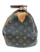 Louis Vuitton Brown Coated Canvas Monogram Leather Trim Zip Top Hand Bag Brown / 30