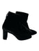 Alexandre Birman Shoe Size 37.5 Black Velvet Block Heel Back Zip Booties Black / 37.5