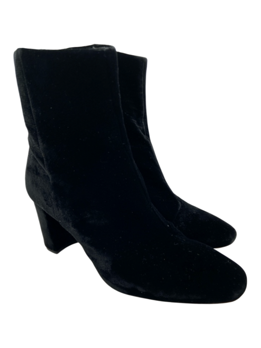 Alexandre Birman Shoe Size 37.5 Black textile upper Velvet Back Zip Ankle Boots Black / 37.5