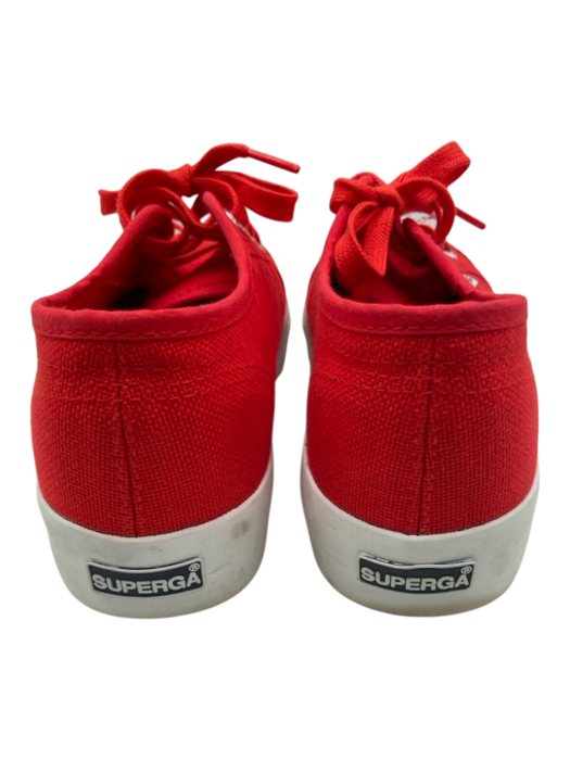 Superga Shoe Size 38 Red & White textile upper Low Top lace up Sneakers Red & White / 38