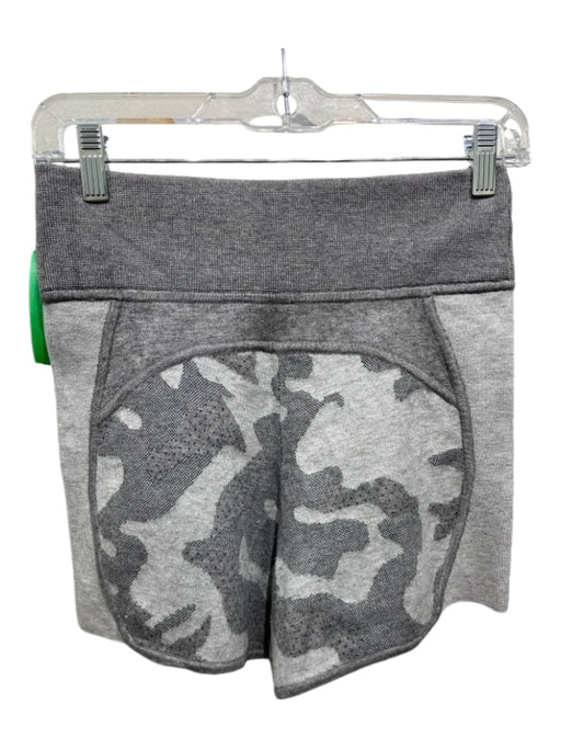 Kit and Ace Size 4 Gray Cashmere & Nylon Elastic Waist Camo Fabric Block Shorts Gray / 4