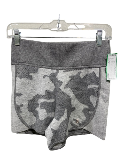 Kit and Ace Size 4 Gray Cashmere & Nylon Elastic Waist Camo Fabric Block Shorts Gray / 4