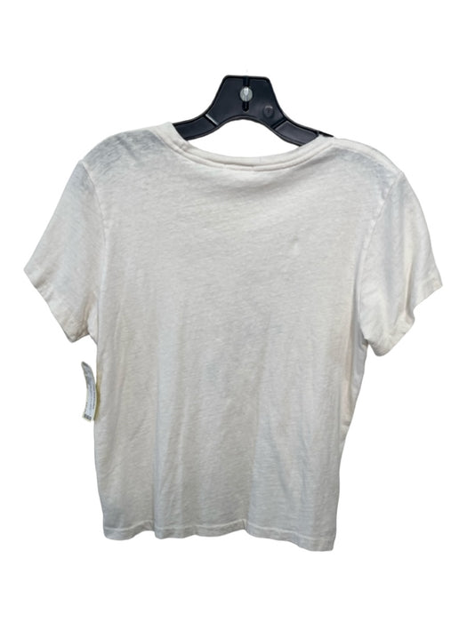 RE/DONE Size Medium White Cotton Graphic Short Sleeve Top White / Medium