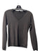 Theory Size P Dark Brown Wool V Neck Long Sleeve Knit Ribbed Hem Sweater Dark Brown / P