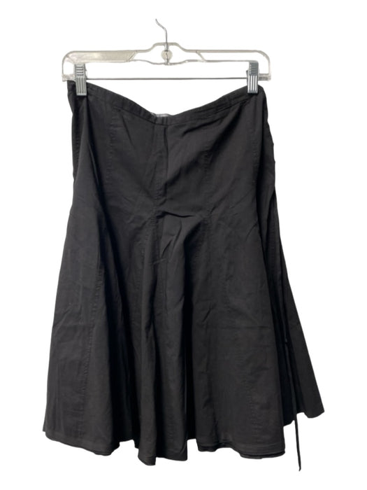 Vince Size 2 Black Cotton Flare Hem Side Button Tie Side Skirt Black / 2