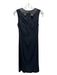 Gucci Size 38 Midnight Black Silk & Nylon Sleeveless Leather Detail Mini Dress Midnight Black / 38