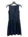 Prada Size EST 2 Black Cotton Blend Paneled Sleeveless Side Zip Mini Dress Black / EST 2