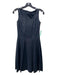 Prada Size EST 2 Black Cotton Blend Paneled Sleeveless Side Zip Mini Dress Black / EST 2