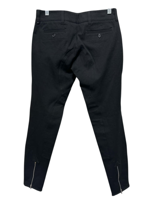Prada Size S / 40 Black Cotton Blend Zip Pockets Button & Zip Front Slim Pants Black / S / 40