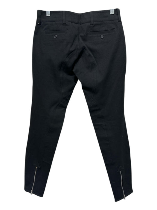 Prada Size S / 40 Black Cotton Blend Zip Pockets Button & Zip Front Slim Pants Black / S / 40
