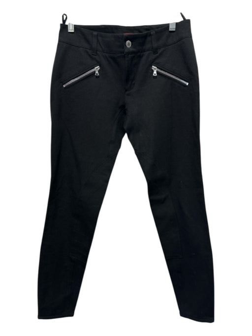 Prada Size S / 40 Black Cotton Blend Zip Pockets Button & Zip Front Slim Pants Black / S / 40