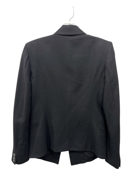 Helmut Lang Size S Black Wool Knife Pleats Welt Pockets Single Breasted Jacket Black / S