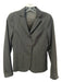 Theory Size 2 Black Wool Blend Lapel Front Pockets Button Detail Blazer Jacket Black / 2