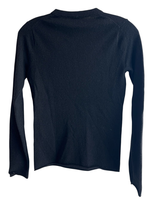 J Crew Size XS Black 100% Cashmere V Neck Long Sleeve Loose Fit Sweater Black / XS