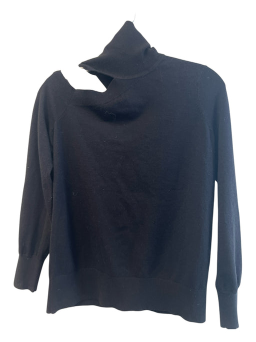 L'agence Size S Black Rayon Blend Turtle Neck Long Sleeve loose fit Sweater Black / S