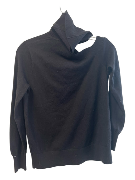 L'agence Size S Black Rayon Blend Turtle Neck Long Sleeve loose fit Sweater Black / S