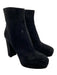 Gianvito Rossi Shoe Size 39 Black Suede Platform Pump Block Heel Booties Black / 39