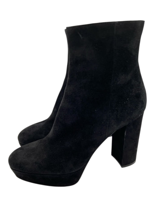 Gianvito Rossi Shoe Size 39 Black Suede Platform Pump Block Heel Booties Black / 39