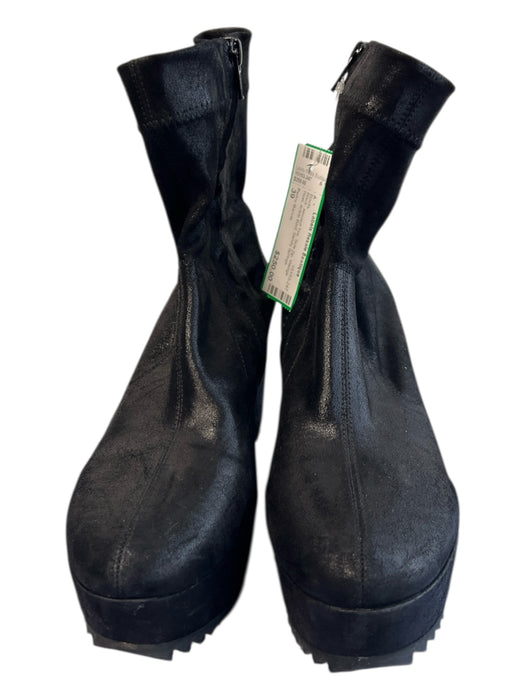 Pedro Garcia Shoe Size 39 Black Almond Toe Side Zip Wedge Heel Ankle Boot Boots Black / 39