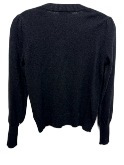 Veronica Beard Size S Black Cashmere Gold Tone Hardware Button Detail Sweater Black / S