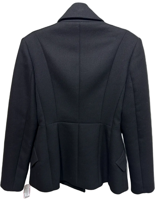 Maje Size S / 36 Black Polyester Blend Single Breasted Flap Pockets Jacket Black / S / 36